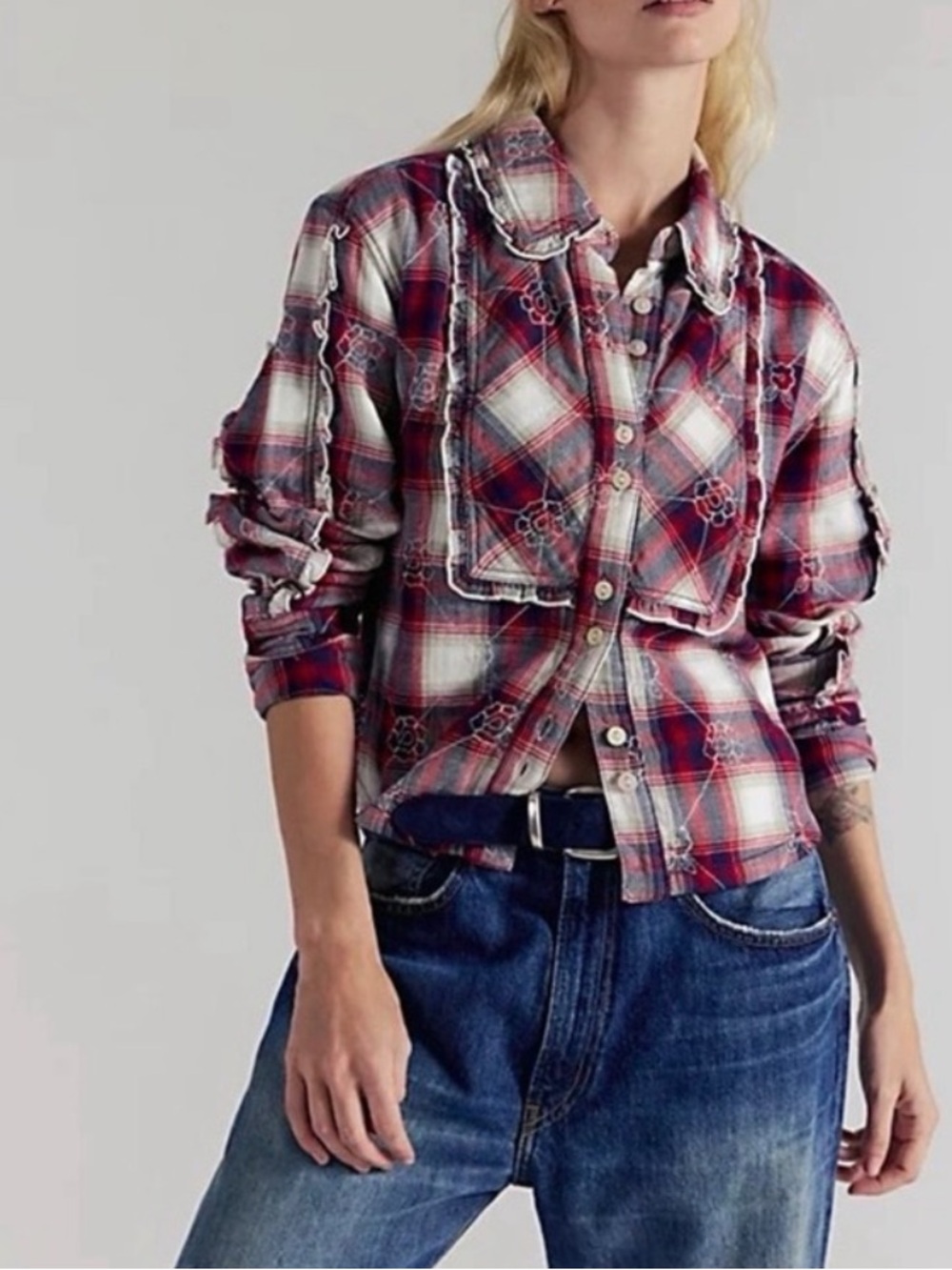 We the Free Georgia Plaid Button Down